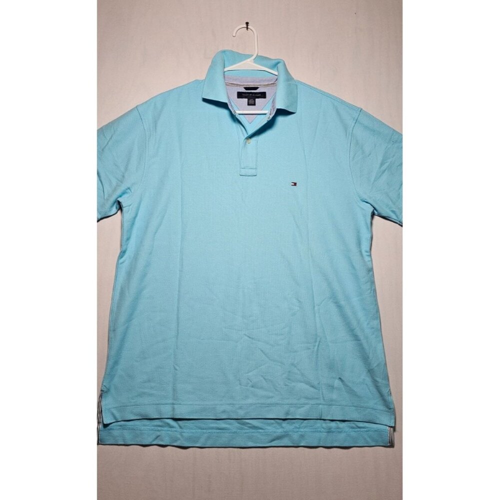 Tommy Hilfiger Polo Shirt Men’s Large Blue Short Sleeve Casual New Without Tags
